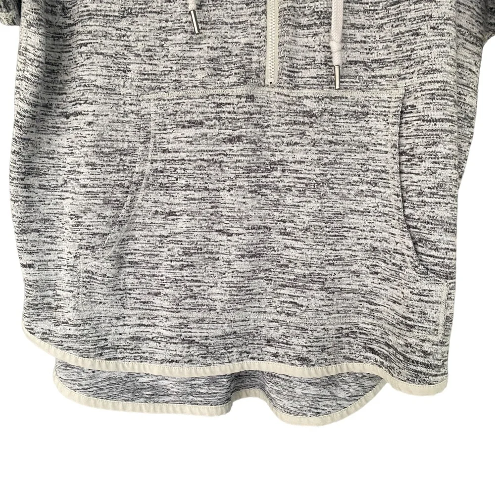 Athleta Heather Grey Short Sleeve Pullover Hoodie M - Picture 8 of 15